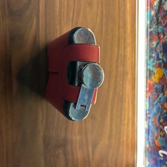 Coach Red Leather Flask - Picture 3 of 8